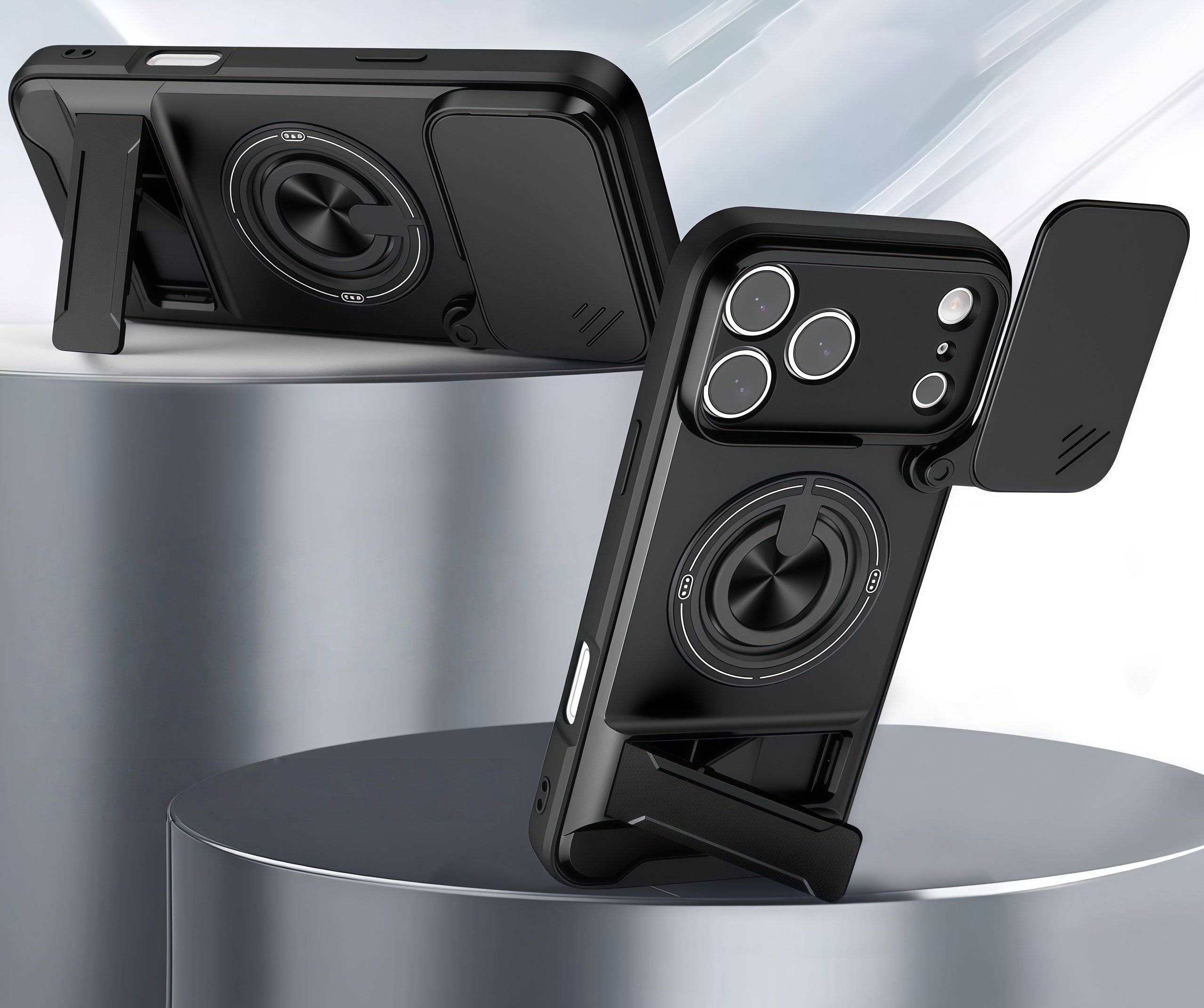 Magnetic ring stand phone case