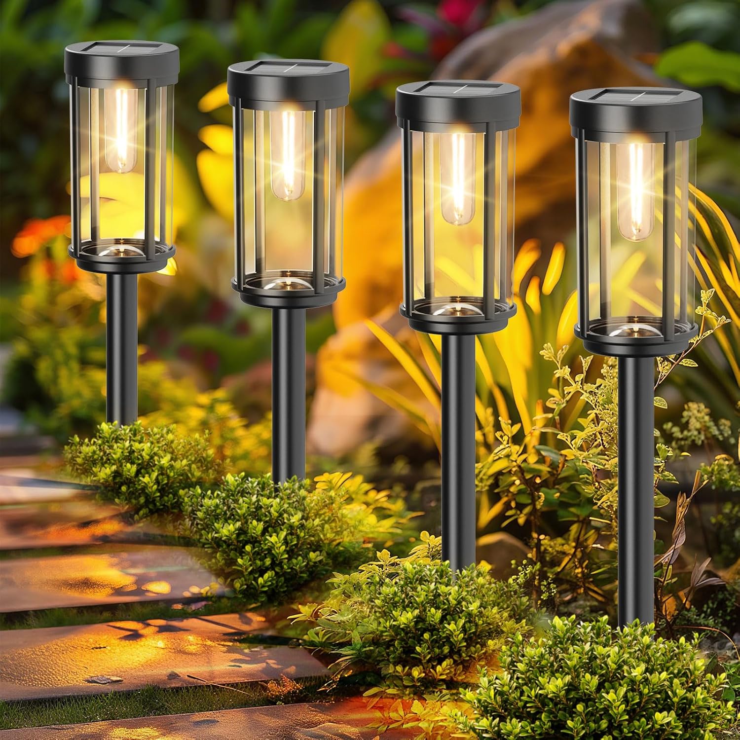 🌞 Solar Pathway Lights Outdoor