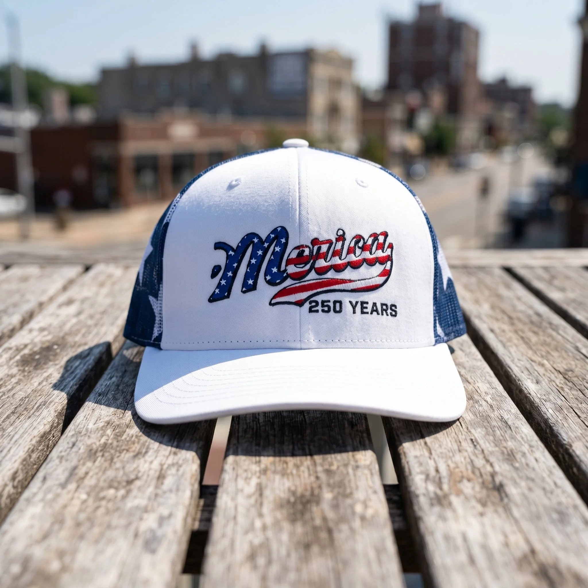 ⏳Limited Price Drop | 🇺🇸 ’Merica 250 Years Embroidered Mesh Back Trucker Hat
