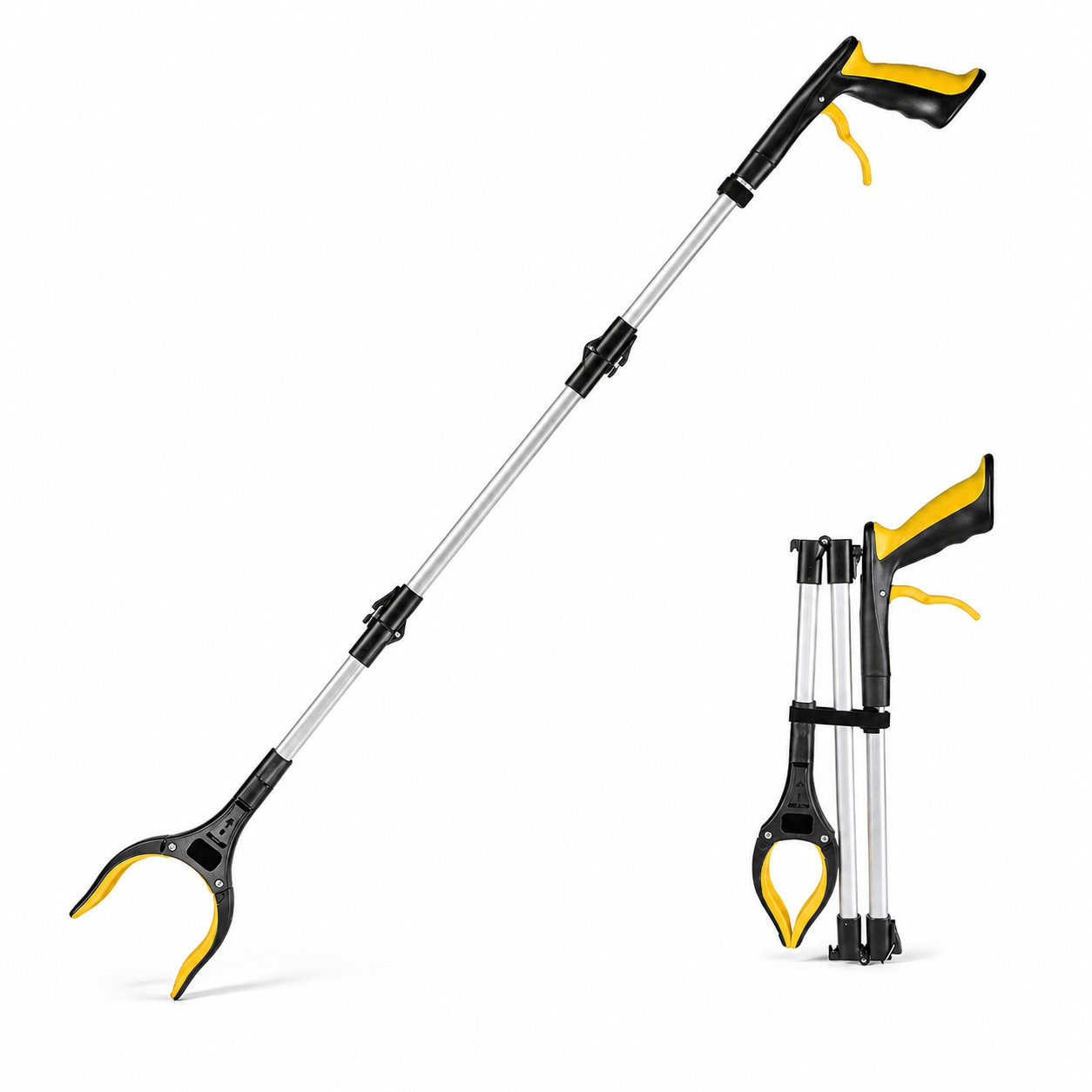 💥LAST DAY SALE 49% OFF💥-43" Extra Long Grabber Reacher Tool – Heavy Duty with 360° Rotating Jaw & Magnets