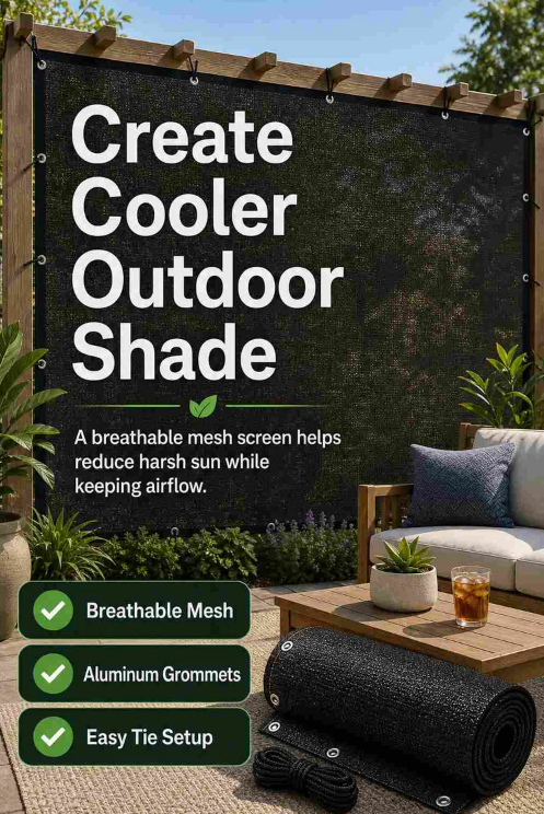 Easy installation heavy-duty shade cloth