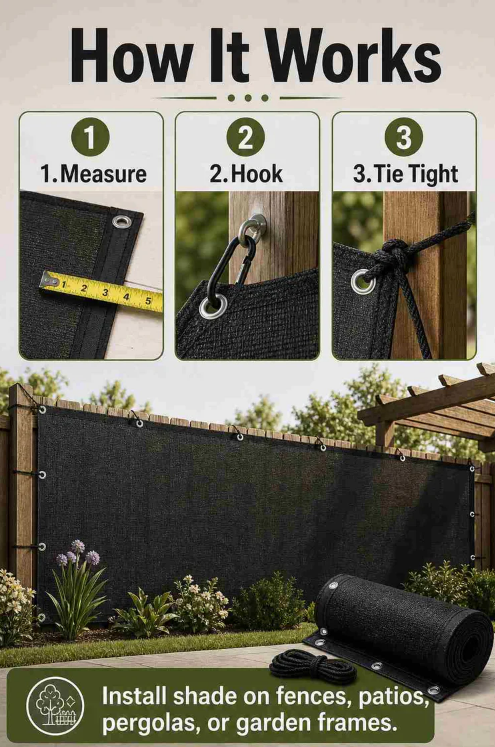 Shade cloth sun protection and privacy benefits