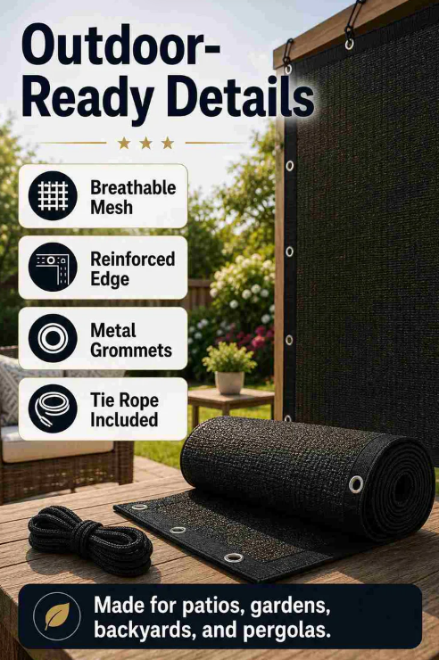 Heavy-duty shade cloth outdoor installation result