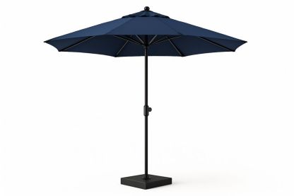 Navy Blue Polyester Outdoor Patio Umbrella, 270 cm Diameter-Sandviewsy