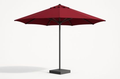Red Outdoor Umbrella Polyester Canopy with Aluminium Frame 300cm-Sandviewsy