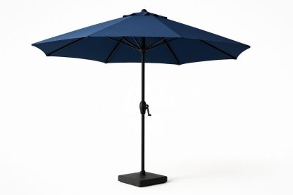 Outdoor Aluminium Patio Umbrella with 3m Blue Polyester Canopy-Sandviewsy