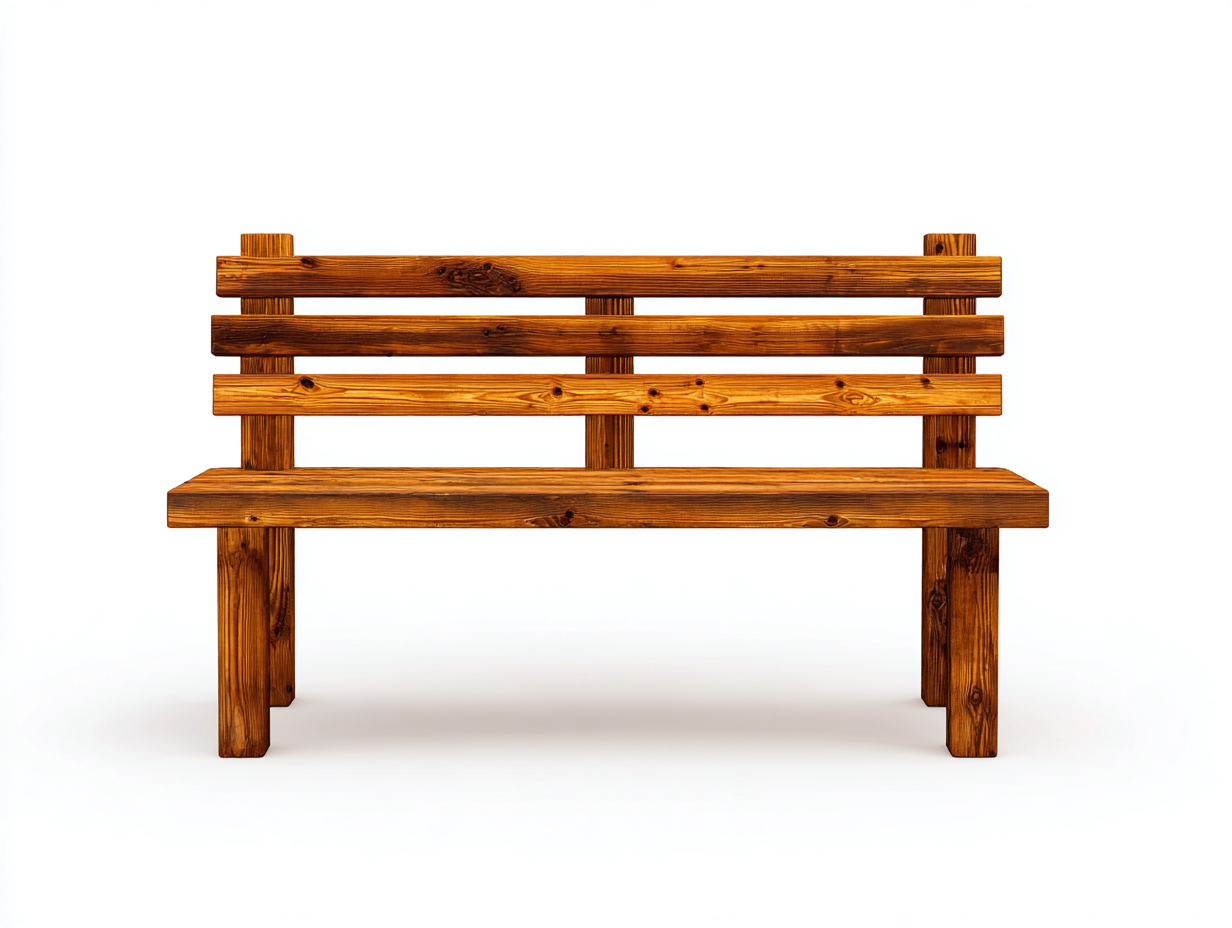 Banc de jardin en bois 150x55x85 cm - marron - style rustique pour extérieur-Homelyilo