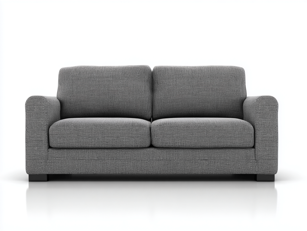 Canapé 2 places en tissu 160x90x85 cm – gris – confort pour salon-Homelyilo