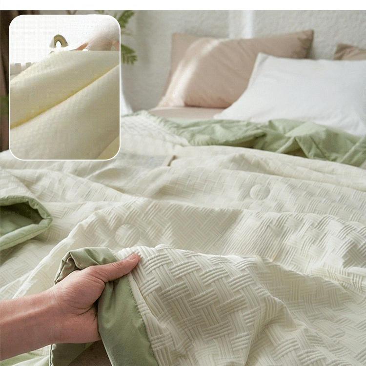 華夫格水洗棉夏涼被