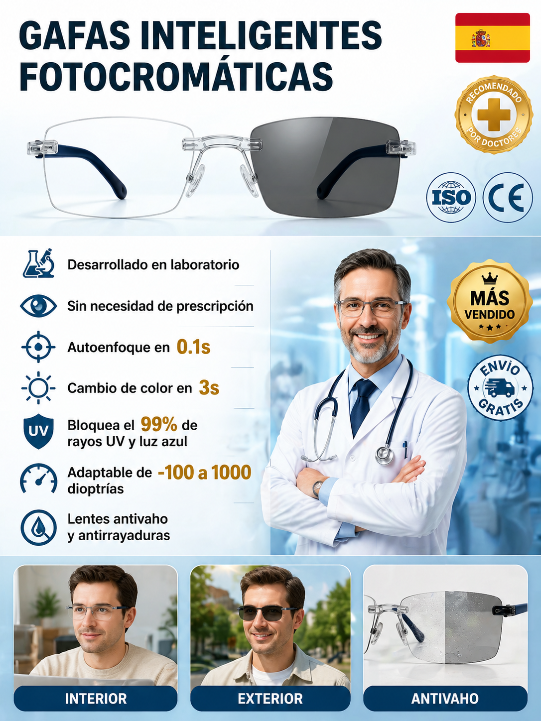 Las gafas que te acompañarán toda la vida: Ultraligeras y con autoenfoque