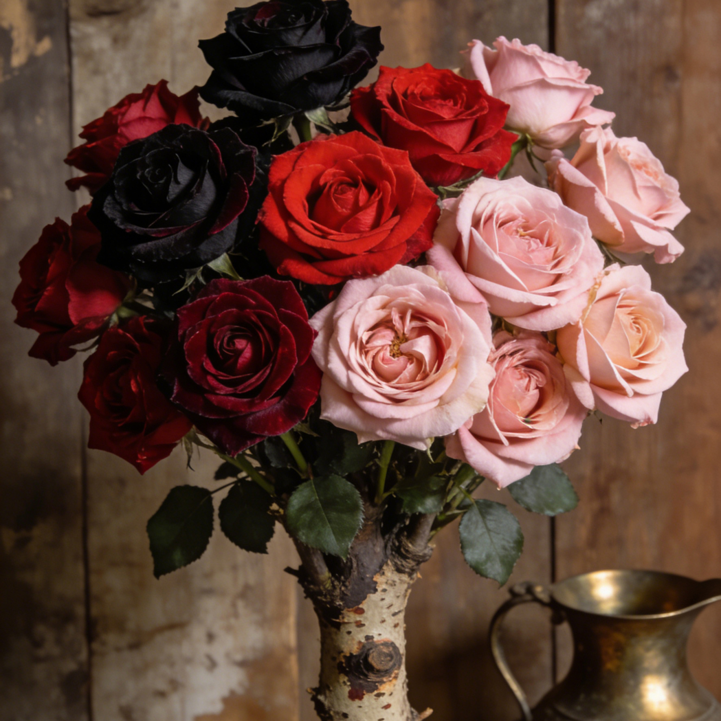 Ganzjährig blühende alte, duftende Rosenpflanze