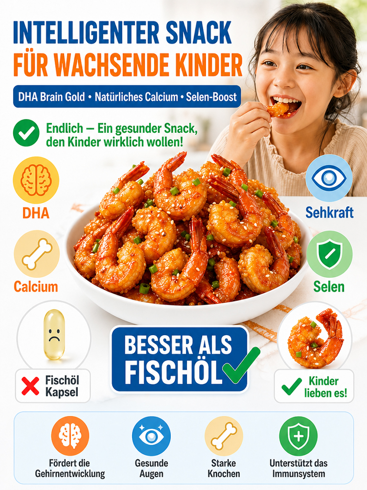 🔥 Verzehrfertige Premium Wildfang Goldene Garnelen | High-Protein & Ohne Reue & Michelin-Geschmack