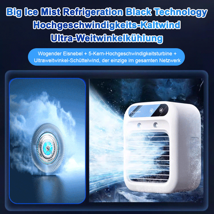 Personal Space Cooler: Tragbarer USB Ventilator mit Kühl- und Entfeuchtungsfunktion (3 Geschwindigkeiten)