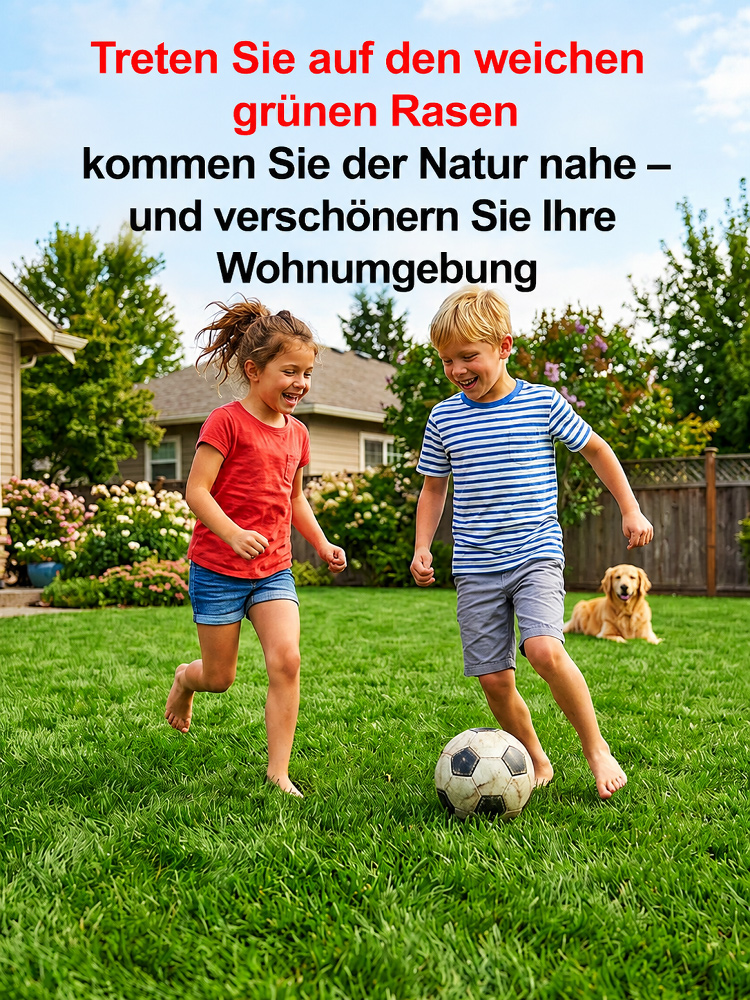 Premium Vier-Jahreszeiten Rasensamen (7 Tage 99% Keimung) – Selbstheilend & Dicht