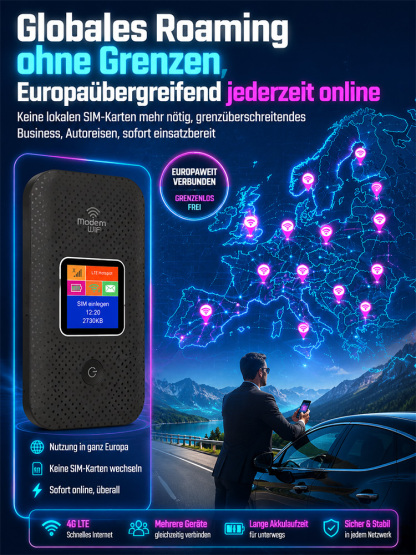 Universal Tragbares WLAN ohne SIM – Einmal zahlen, lebenslang frei surfen (-50% Rabatt)