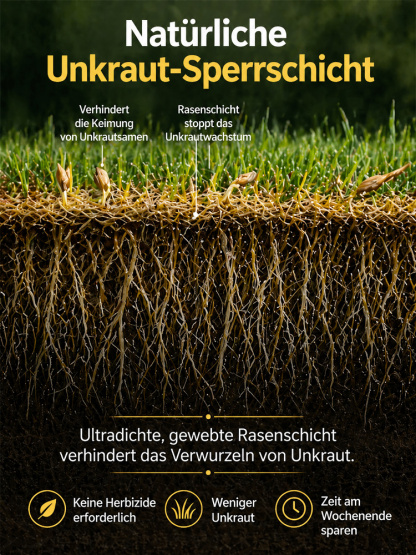 Premium Vier-Jahreszeiten Rasensamen (7 Tage 99% Keimung) – Selbstheilend & Dicht
