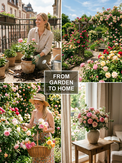 Ganzjährig blühende alte, duftende Rosenpflanze