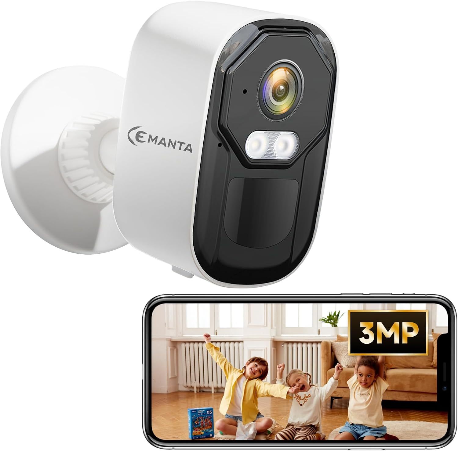 2K Security Cameras Wireless Outdoor,No Subscription Required, Dual-Band 2.4G/5G WiFi, AI Motion Detection Siren Alarm, 2-Way Audio, Full-Color Night Vision, 3-Month Battery Life (Standard B)