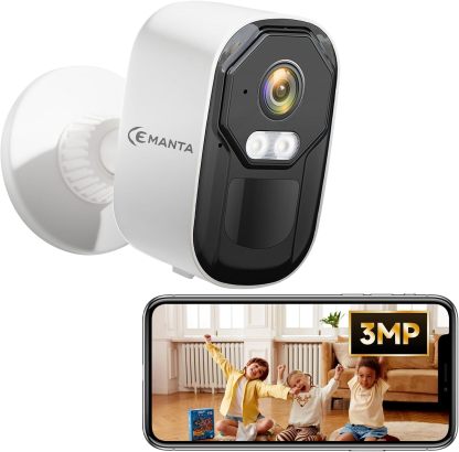 2K Security Cameras Wireless Outdoor,No Subscription Required, Dual-Band 2.4G/5G WiFi, AI Motion Detection Siren Alarm, 2-Way Audio, Full-Color Night Vision, 3-Month Battery Life (Standard B)