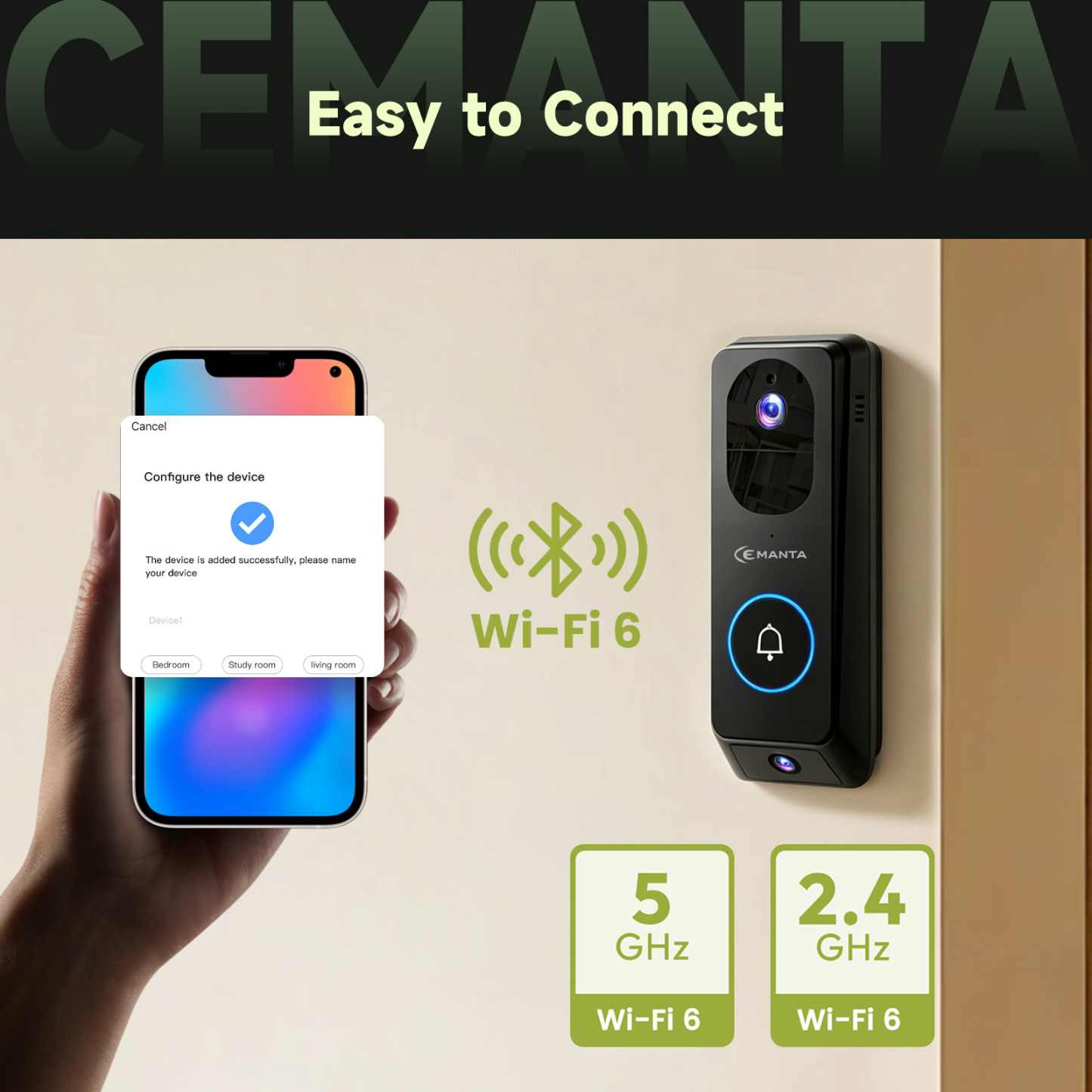 2K Video Doorbell Camera Wireless with Chime, No Subscription, Dual-Cam, Package Protection, 190° View, WiFi6, Voice Changer & Anti-Tamper, Night Vision, 2-Way Audio, Compatible with Alexa