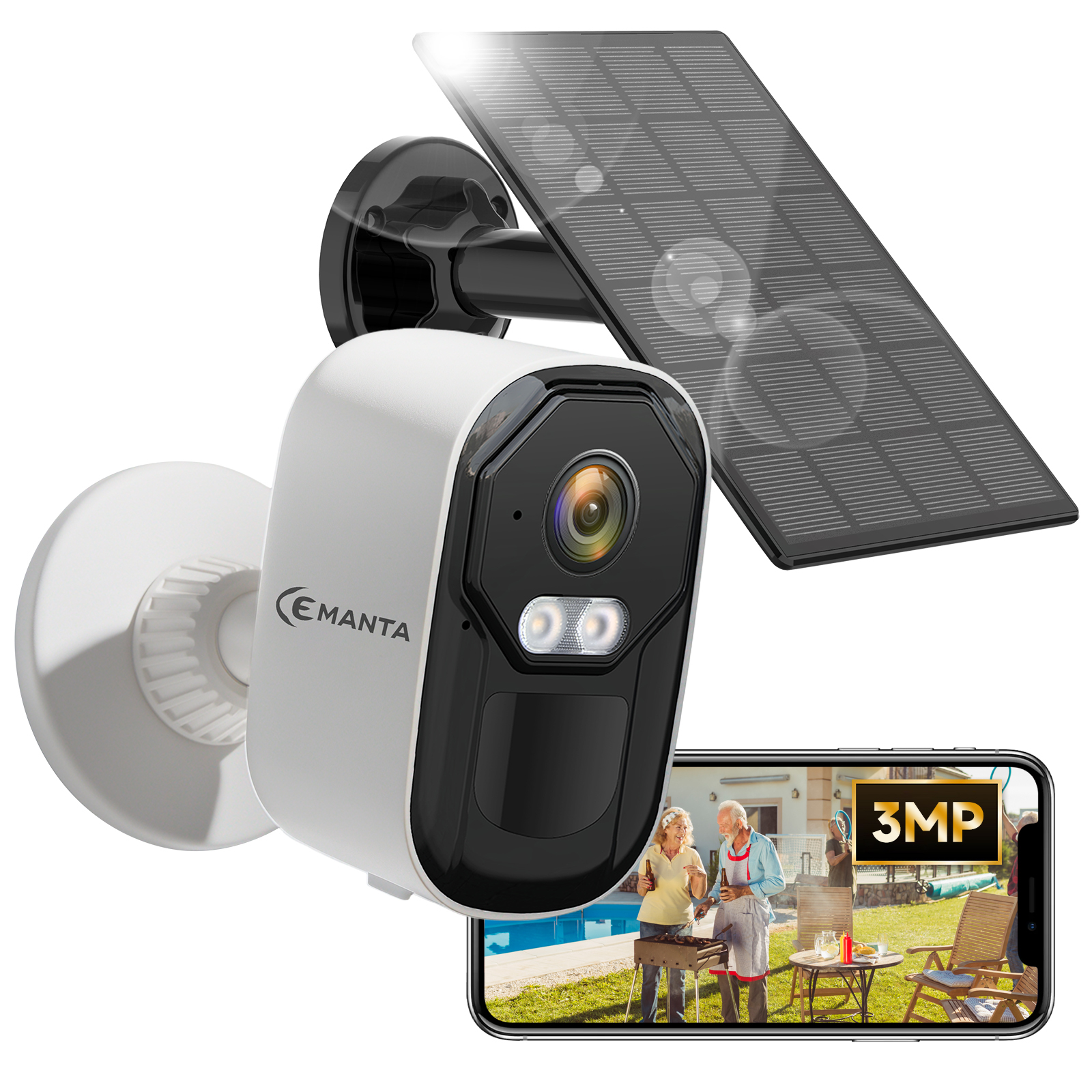 2K Security Cameras Wireless Outdoor,No Subscription Required, Dual-Band 2.4G/5G WiFi, AI Motion Detection Siren Alarm, 2-Way Audio, Full-Color Night Vision, 3-Month Battery Life (Standard B)