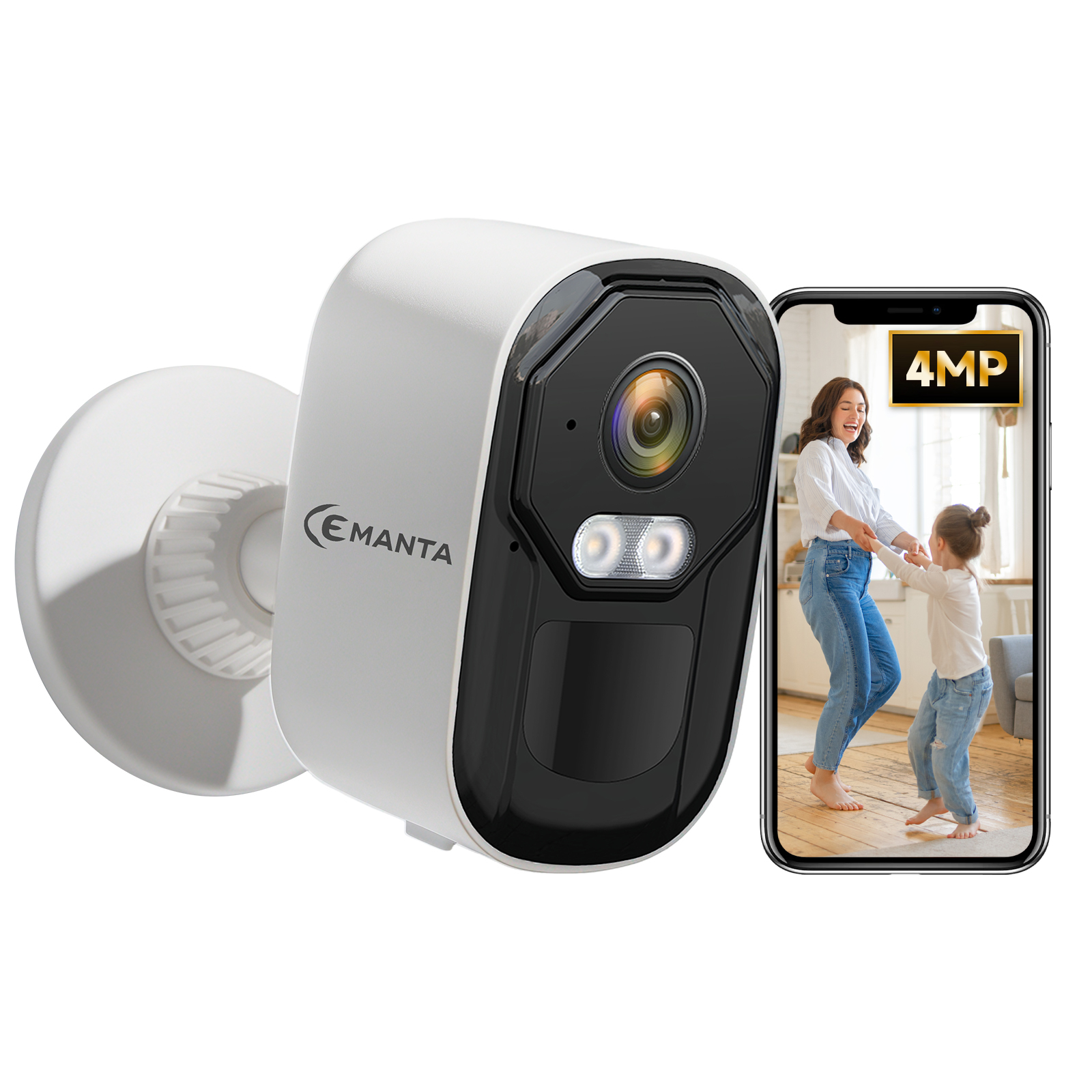 2K Security Cameras Wireless Outdoor,No Subscription Required, Dual-Band 2.4G/5G WiFi, AI Motion Detection Siren Alarm, 2-Way Audio, Full-Color Night Vision, 3-Month Battery Life (Standard B)