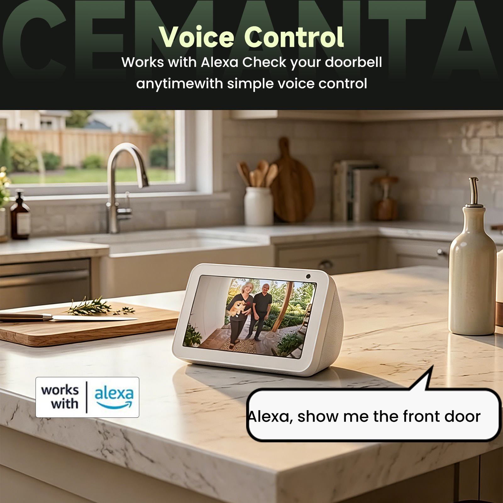 2K Video Doorbell Camera Wireless with Chime, No Subscription, Dual-Cam, Package Protection, 190° View, WiFi6, Voice Changer & Anti-Tamper, Night Vision, 2-Way Audio, Compatible with Alexa