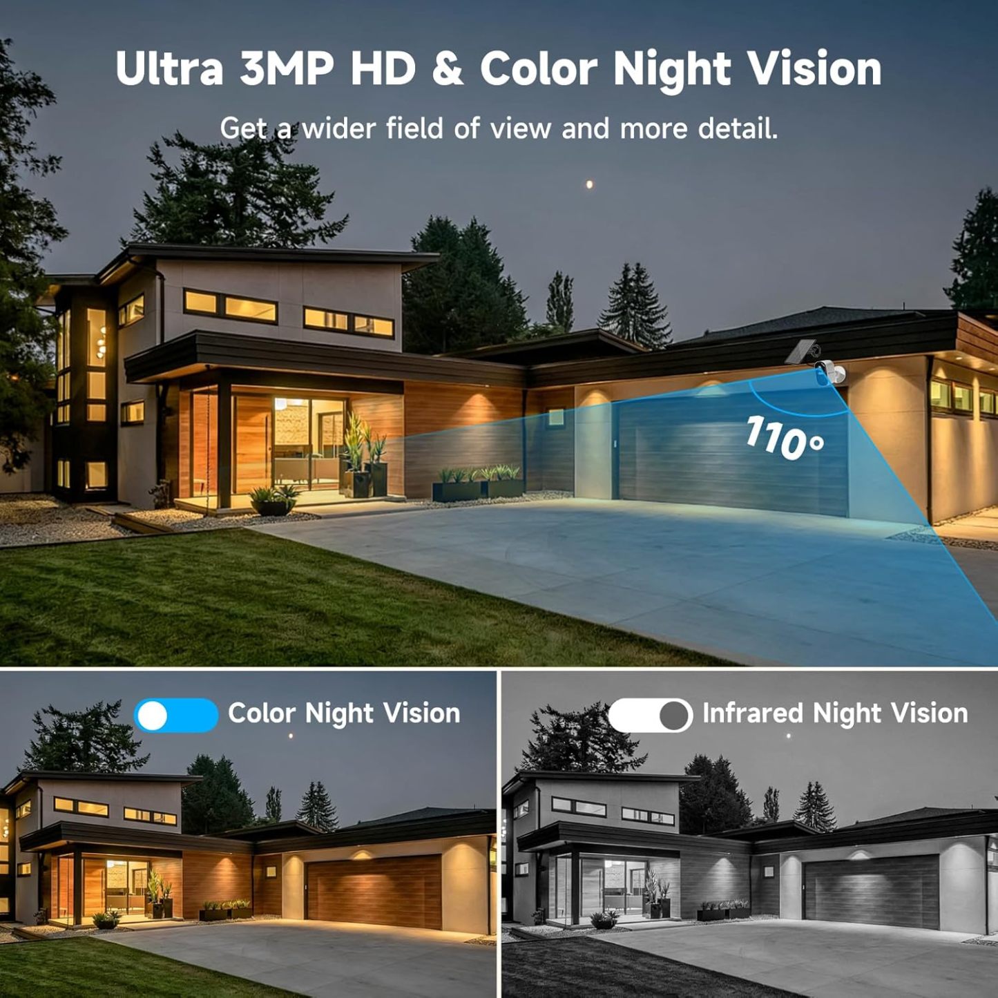 2K Security Cameras Wireless Outdoor,No Subscription Required, Dual-Band 2.4G/5G WiFi, AI Motion Detection Siren Alarm, 2-Way Audio, Full-Color Night Vision, 3-Month Battery Life (Standard B)