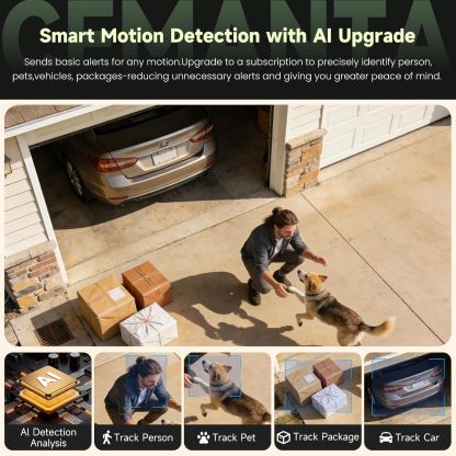 2K Security Cameras Wireless Outdoor,No Subscription Required, Dual-Band 2.4G/5G WiFi, AI Motion Detection Siren Alarm, 2-Way Audio, Full-Color Night Vision, 3-Month Battery Life (Standard B)