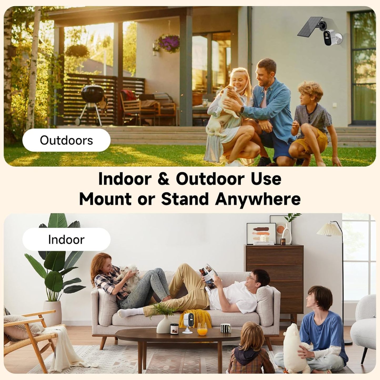 2K Security Cameras Wireless Outdoor,No Subscription Required, Dual-Band 2.4G/5G WiFi, AI Motion Detection Siren Alarm, 2-Way Audio, Full-Color Night Vision, 3-Month Battery Life (Standard B)