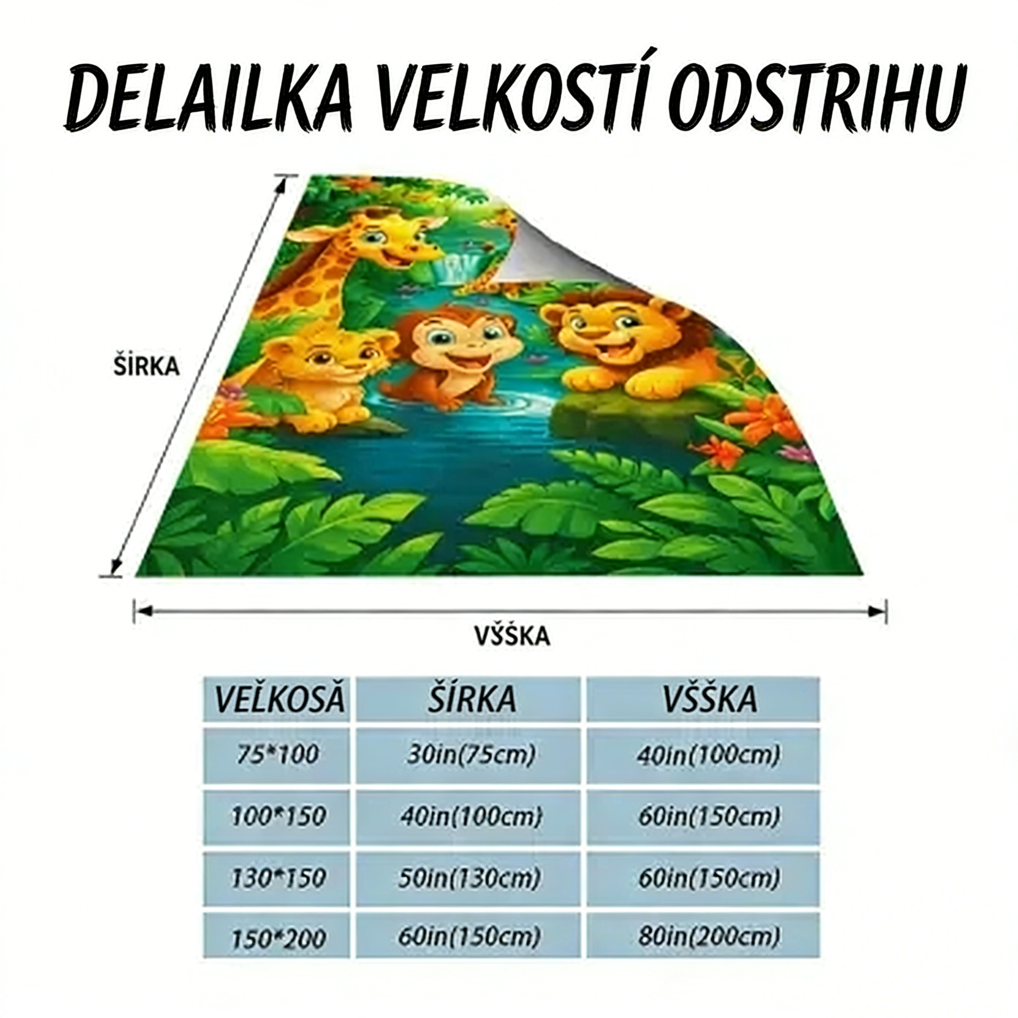 🦁 Roztomilá plyšová flanelová deka s džungľovou potlačou | Viacero veľkostí, univerzálne využitie, jemné teplo pre každý okamih