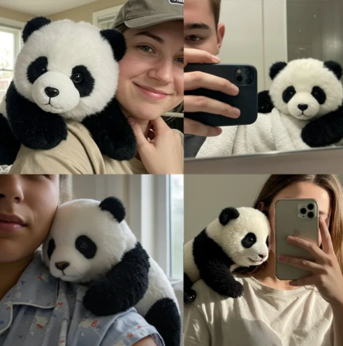 Prisrčna panda plišasti medvedek