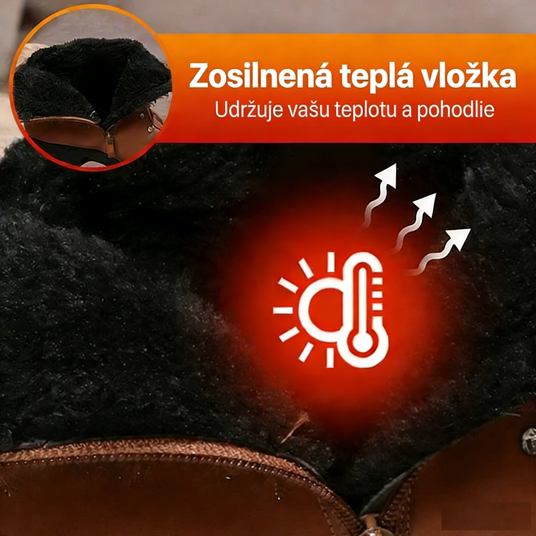 🔥HORÚCI VÝPREDAJ - ZĽAVA 59 % - Hrubé teplé dámske čižmy na hrubom podpätku