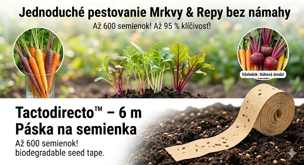 🌱Páska na semienka Tactodirecto™（Balenie semien 6 metrov (3 metre x 0.2 metre) ~ približne 600 semien）