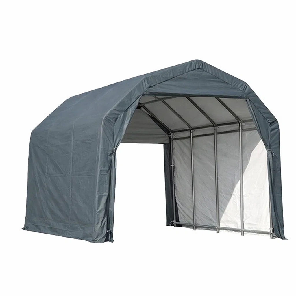 Carport PVC Zeltgarage mit Stahlrahmen Grau-Mobetrix