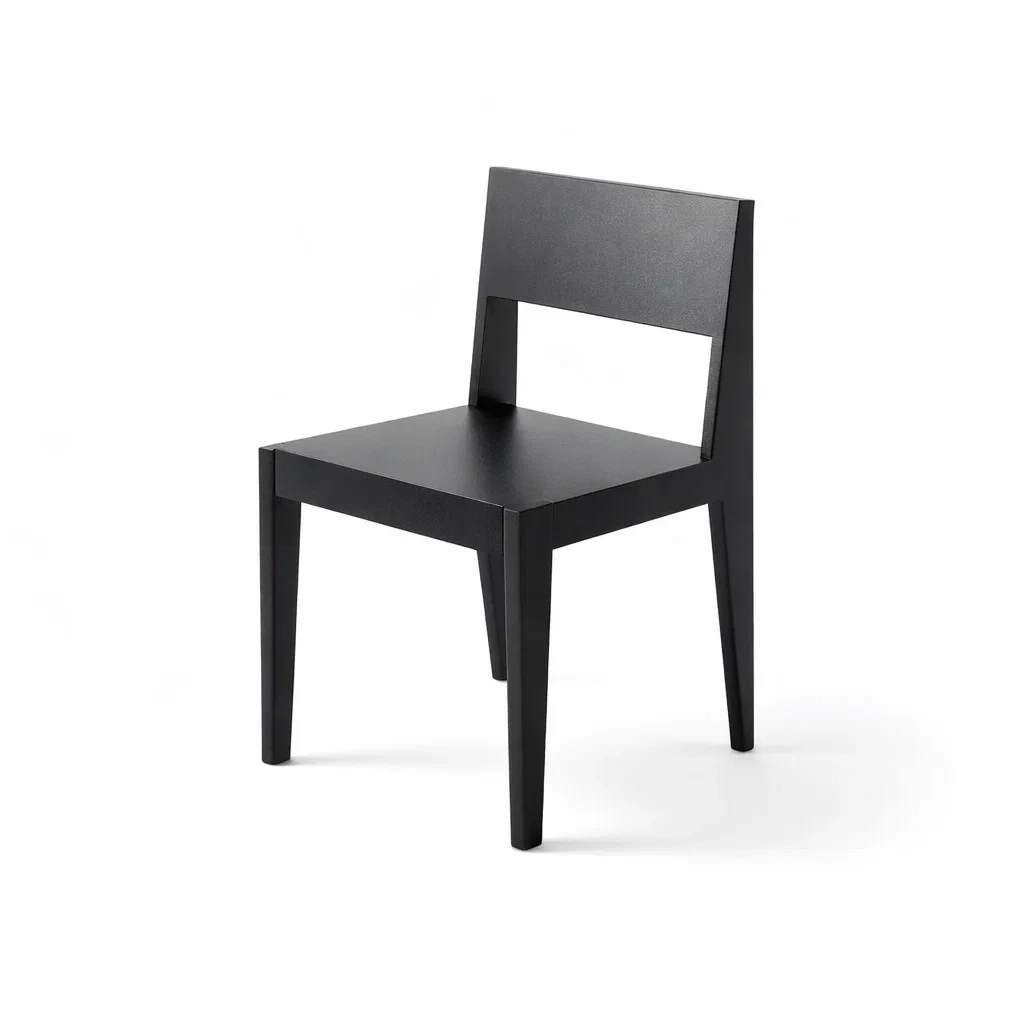 Esszimmerstuhl aus MDF Holz Schwarz-Mobetrix
