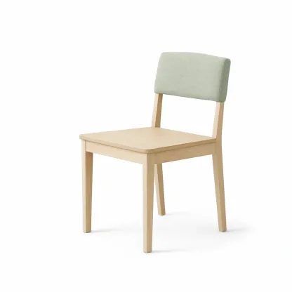 Esszimmerstuhl Holz Rückenlehne Stoff Grün 45 cm x 42 cm x 78 cm-Mobetrix