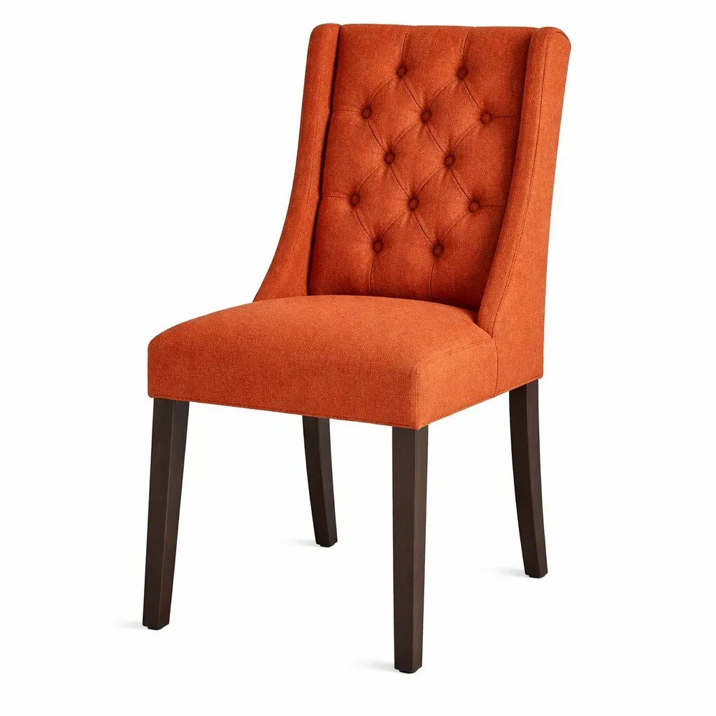 Esszimmerstuhl Stoffbezug Holzrahmen Orange-Mobetrix