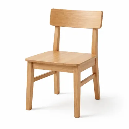 Esszimmerstuhl aus Eichenholz 85 cm Höhe 40 cm Breite 45 cm Sitzhöhe Natur-Mobetrix