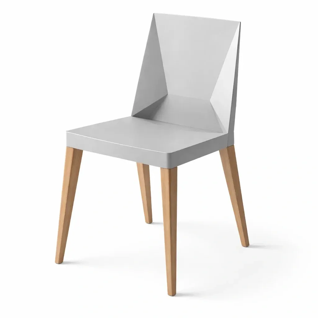 Esszimmerstuhl Polypropylen Holz Grau-Mobetrix