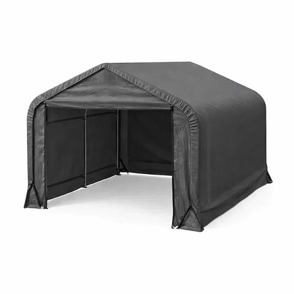 Carport PVC-Plane Stahlrahmen Grau-Mobetrix