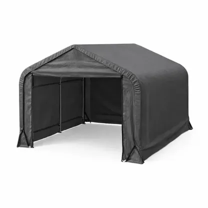 Carport PVC-Plane Stahlrahmen Grau-Mobetrix