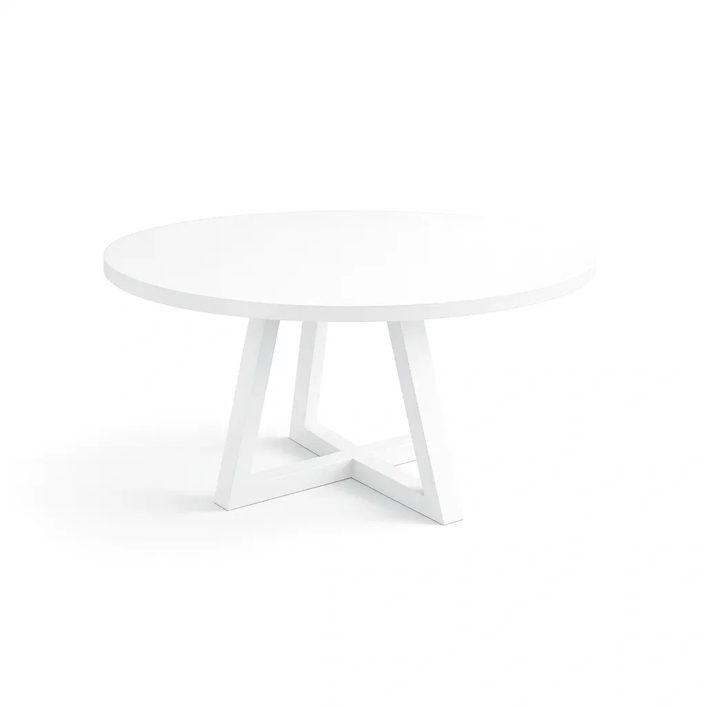 Couchtisch aus Metall Weiß Rund-Mobetrix