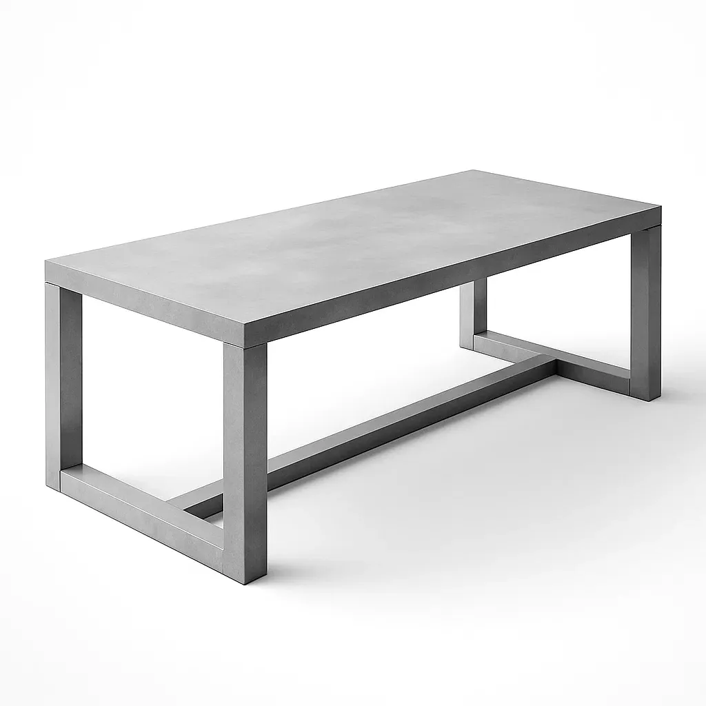 Esstisch Betonoptik Mit Metallfüßen 180x90x75 cm Grau-Mobetrix
