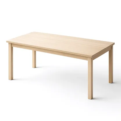 Esstisch Holzfurnier Rechteckig Natur 180x90x75 cm-Mobetrix