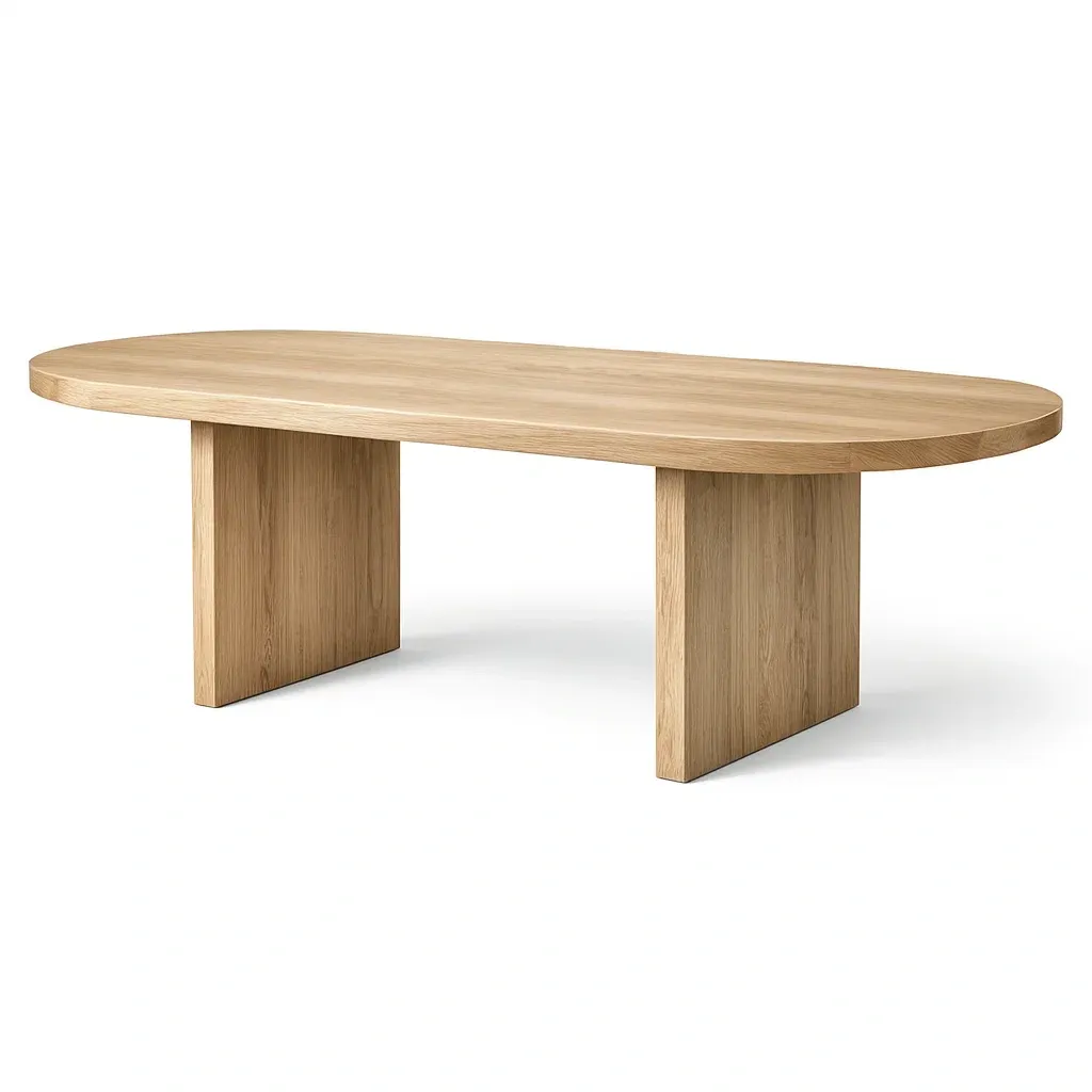 Esstisch oval aus Massivholz-Mobetrix