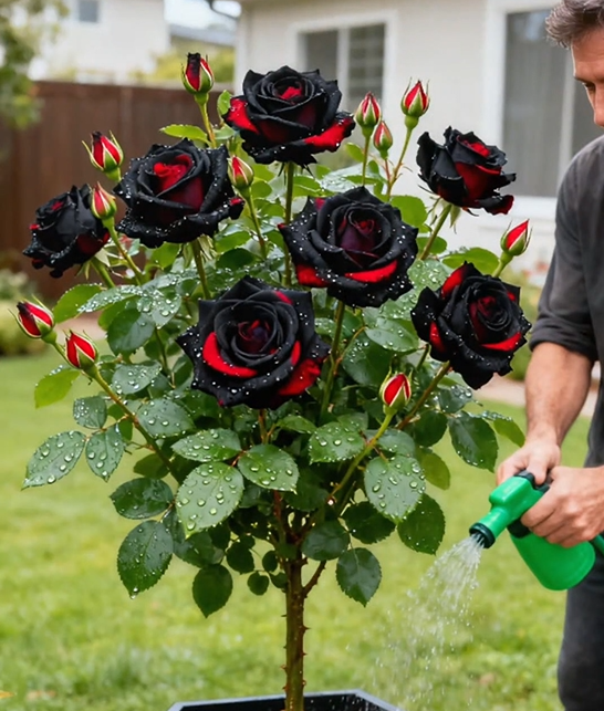 🌹🖤 Semena růže Black Buck 🖤🌹