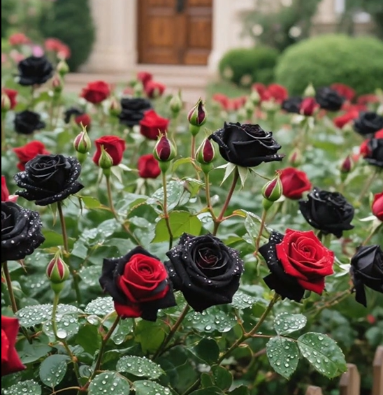 🌹🖤 Semena růže Black Buck 🖤🌹