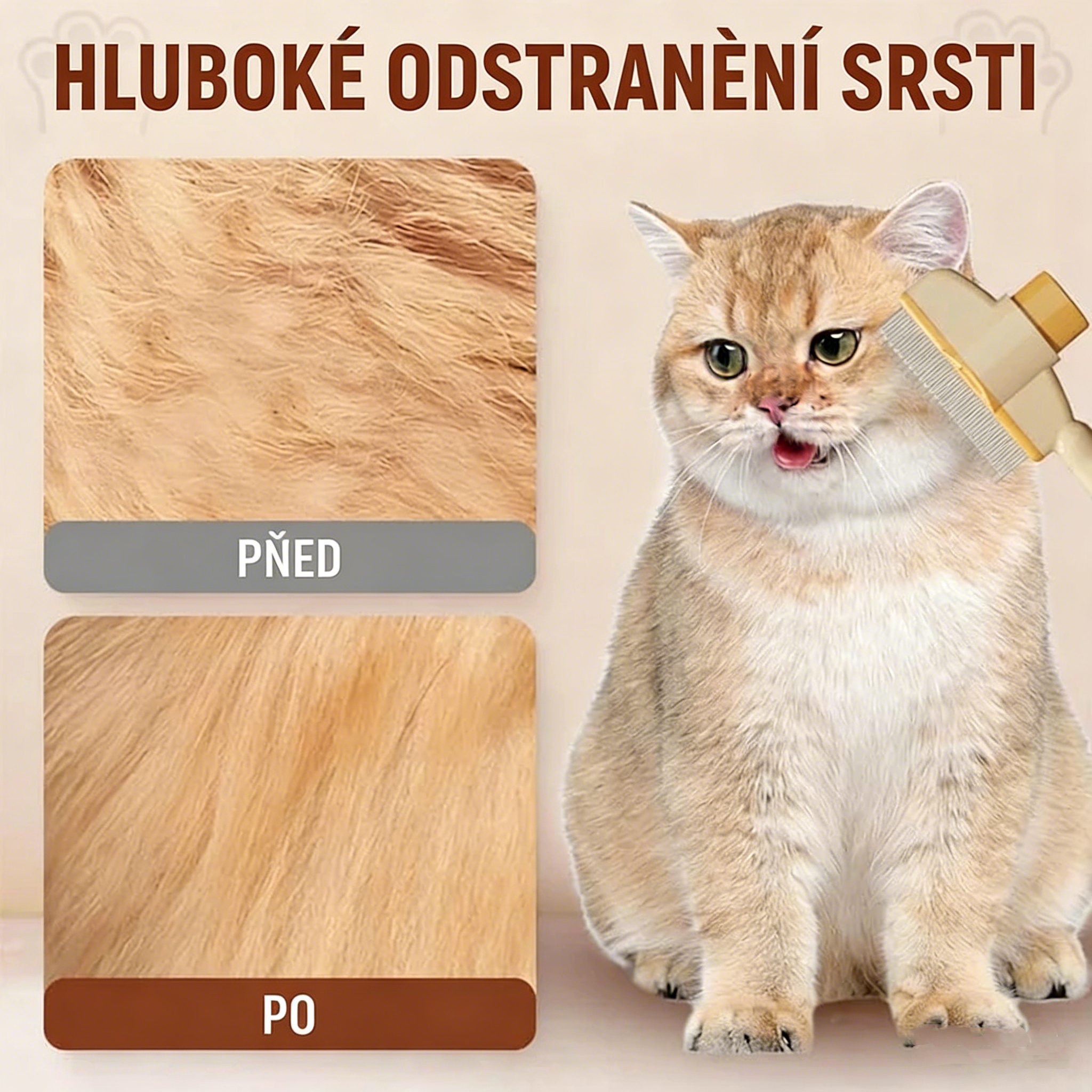 🪒Samočisticí kartáč 🧼 proti blechám