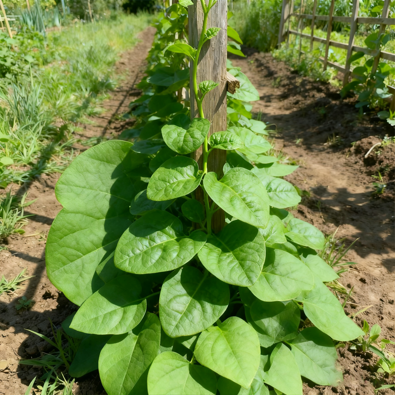 🌿 Vypěstujte si vlastní špenát Malabar s velkými listy ze semen – čerstvý, výživný a snadno sklízetelný